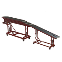 Unpowered Gravity Telescopic Roller Conveyor Adjustable Height for Warehouse Logistics Carton Loading Unloading