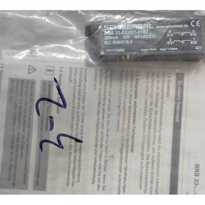 เซ็นเซอร์นิรภัย SCHMERSAL รุ่น BNS 33-02zST-2187 ระยะตรวจจับ 5 มม. 250mA 5W 60VAC/DC IEC 60947-5-3 - Product Image 2