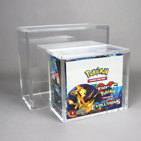 Étui de protection en acrylique épais de haute qualité avec couvercle magnétique Écologique Poke Etb Trainer Box Vitrine Surface polie