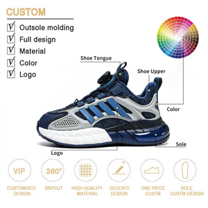 Personnalisé 2024 nouveaux styles garçons mi-grands enfants chaussures chaudes en coton avec doublure en peluche et dessus en cuir chaussures de sport pour enfants - Product Image 6