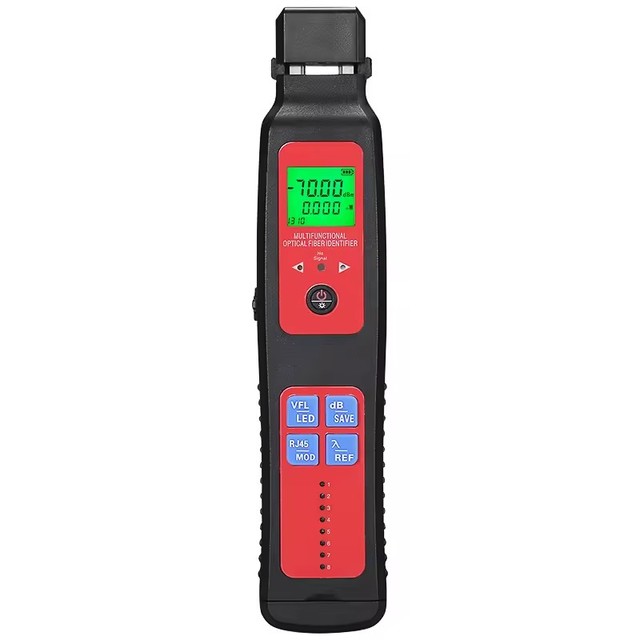 AUA-505 XUNKAI Dry Battery Optical Power Meter FTTH-50+~26dBm Optical Fiber Identifier RJ45 Network Tester VFL 10KM LED