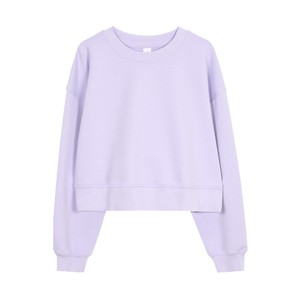 <span class=keywords><strong>Felpa</strong></span> Crop da Yoga per <span class=keywords><strong>Donna</strong></span> in Cotone XXL con Collo Tondo, Maniche Regolari, Vestibilità Ampia, Abbigliamento Sportivo con Logo Personalizzato - Product Image 5