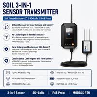 Kit de test de sol industriel IoT LoRa/RS485, capteur de température et d'humidité, transmetteur -40~85 ℃   Modbus MQTT pour l'agriculture de précision