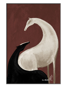 Dipinto Astratto di Cavallo <span class=keywords><strong>Bianco</strong></span> <span class=keywords><strong>e</strong></span> <span class=keywords><strong>Nero</strong></span> su Tela, Decorazione Murale per Casa, Personalizzabile, Produzione 2023 - Product Image 4