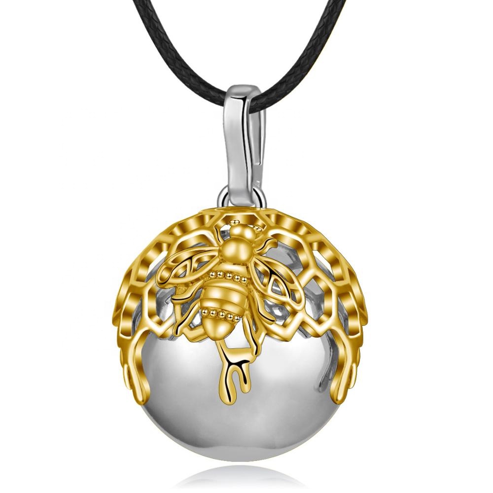 Wholesale Bee Mexican Bola Pregnancy Angel Harmony Ball Chime Pendant Necklace