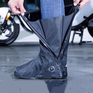Bottes de pluie hautes pour moto, imperméables, réfléchissantes, antidérapantes, accessoires de protection réutilisables pour moto, vélo et cyclisme - Product Image 1