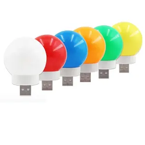 Led Creative Night Light Portable Mini Usb Small Round Bulb G45 Small Gift Colorful Atmosphere Light Wholesale
