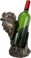2025 Bison Buffalo Bull Bust Vin Huile Porte-bouteille personnalisé Américain Bison statue résine Bison figurine Buffalo sculpture racks