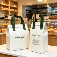 Sac isotherme personnalisé en non-tissé recyclable avec emballage thermique imperméable pour la livraison de pizzas, biscuits, sandwichs, lait, thé et autres aliments