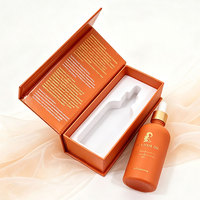 Flacon compte-gouttes élégant en verre dépoli 15ml 30ml 50ml avec col en aluminium pour huiles essentielles, soins du visage et huiles corporelles, avec boîte