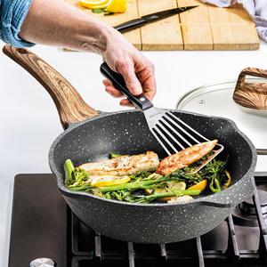 Non Stick <b>Frying</b> <b>Pan</b> Maifan Stone Round <b>Induction</b> Compatible Saute <b>Pan</b> Hand Wash Only - Product Image 2