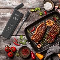 Thermomètre numérique intelligent sans fil pour barbecue 2023, avec station de charge, étanche IPX67, portée 120m, en métal