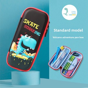 Astuccio per cancelleria per bambini, scuola primaria, classi 1-3, chiusura con cerniera, design animale, astuccio pratico di grande capacità, blu - Product Image 3