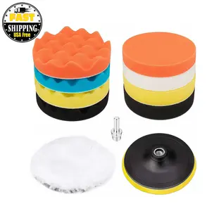 USA Warehouse Shipping Within24h 3" Car Foam Drill Buffing Polishing Pads Auto Waxing Buffer Polisher Wheel Kit