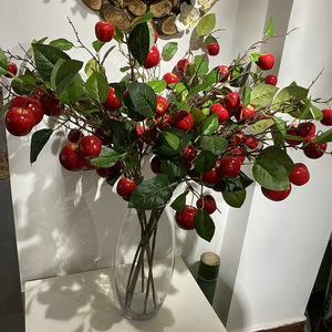 Branches d'arbres fruitiers artificielles Queyiyi avec feuilles et pommes vertes pour la décoration intérieure et les accessoires de photographie - Product Image 3