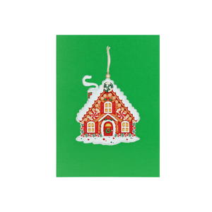 Musical Pop-up Gingerbread House Tarjeta de felicitación de Navidad Santa 3D Papel Artesanía Regalo Artesanía de Papá Noel Tarjeta de regalo de Navidad - Product Image 6