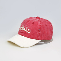 Gorra de béisbol unisex vintage de algodón lavado con logo personalizado al por mayor, gorra de camionero ajustable, gorra deportiva teñida y desgastada, gorra de papá en blanco.
