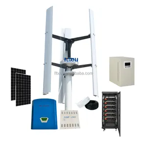 Generador de viento híbrido solar para techo del hogar, generador de viento pequeño de 800w, 1kw, 2kw, 48v