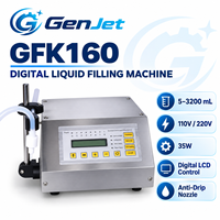 Remplisseuse de liquides pour petites bouteilles GFK160, 35W, contrôle numérique électrique, pompe à diaphragme haute précision pour boissons, aliments, produits chimiques