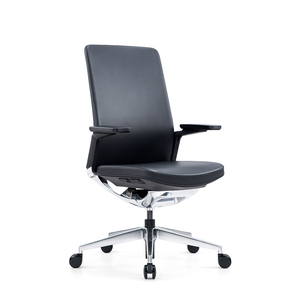 Chine Nouvel arrivage de meubles de bureau tournants en cuir synthétique de luxe <span class=keywords><strong>chaise</strong></span> de direction ergonomique à dossier haut en maille - Product Image 3