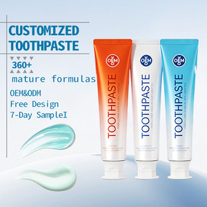 Dentifrice blanchissant personnalisé au <span class=keywords><strong>bicarbonate</strong></span> <span class=keywords><strong>de</strong></span> soude, défense contre les taches, fluorure, saveur menthe fraîche, MOQ5000 - Product Image 1