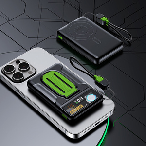 Sạc dự phòng không dây từ tính có logo tùy chỉnh, tích hợp quạt làm mát RGB, dung lượng cao 10000mAh, hỗ trợ sạc nhanh PD, màn hình LCD điện tử - Product Image 3