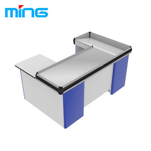 Comptoir de sortie de supermarché en acier de nouvelle conception de Highbright HBE-CC-28CB avec la bande transporteuse commode - Product Image 4