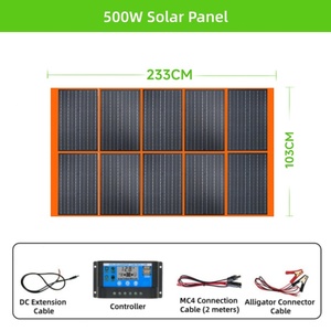 Portable 500W High-Power Foldable Solar Panel 18V Dedicated Charge Controller For Outdoor Mobile Power Supply Solar Charging