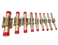 Válvula de cierre de cobre rojo para tubería de oxígeno médico, manguera con conexión de púas, válvula de retención de gas médico para sistema de suministro de oxígeno