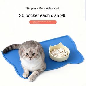 Cartoon-Silikon-Tischset für Haustiere, Kassenschlager, auslaufsicher, rutschfest, wasserdicht, wiederverwendbar, leicht zu reinigen, Katzen- und Hundematte, 2 mm dick - Product Image 2