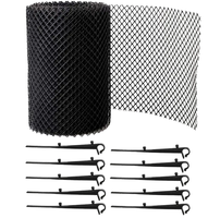 Clôture de protection en plastique HDPE de 6 mètres facilement assemblable, avec design naturel, pour la sécurité domestique, les clôtures de jardin, les treillis et les portails