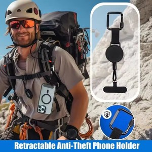 Correa Retráctil Antirrobo e <span class=keywords><strong>Impermeable</strong></span> para Teléfono con Cordón de Seguridad para Camping, Senderismo y Viajes - Product Image 2