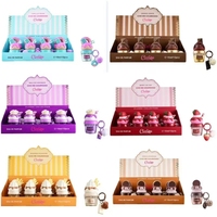 Eau de Parfum pour Femme 15ml, Parfum Gourmand Vanille Sucrée en Forme de Donut Mignon avec Porte-clés, Boîte de Présentation de 12 Pièces, Vente en Gros