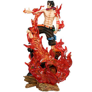 Action Figure di 30cm in PVC di Portgas <span class=keywords><strong>D</strong></span> Ace Cool Anime personaggio da per un pezzo statua del Desktop regalo con la luce per i fan del Giappone - Product Image 6