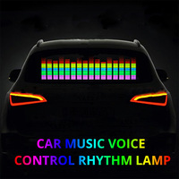 Autocollant d'égaliseur pour pare-brise de voiture, lumière néon EL, activé par le rythme musical, coloré, écologique, pour mise à niveau et personnalisation sonore