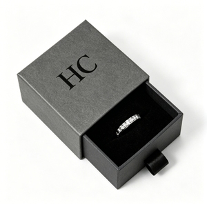 กล่องใส่แหวนแบบมินิมอล กล่องของขวัญเครื่องประดับแบบกำหนดเอง กล่องลิ้นชักแข็งพร้อมแผ่น EVA ปั๊ม Spot UV โลโก้ตามสั่งสำหรับแบรนด์เครื่องประดับ บริการ OEM - Product Image 4