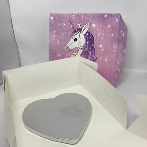 Wholesale Purple Unicorn Square <b>Cheap</b> Surprise Birthday Party Wedding Paper Cake <b>Boxes</b> for Cakes - Product Image 2