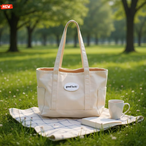 <span class=keywords><strong>Bolsa</strong></span> de Lona Resistente para Iglesia, Tamaño Viaje, Diseño Bordado con Correa Gruesa, <span class=keywords><strong>Bolsa</strong></span> de Compras Estampada para Mujer con Diseño de Grecia - Product Image 4