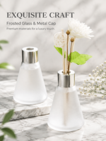 Diffuseur de parfum pour la maison, série hôtelière, diffuseur à bâtonnets en fibre parfumée, parfum floral, flacon en verre