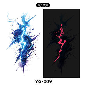 Autocollants de <span class=keywords><strong>tatouage</strong></span> fluorescents rouges durables et imperméables à l'eau <span class=keywords><strong>Tatouage</strong></span> temporaire du corps des hommes et des femmes d'usine pour l'application du bras - Product Image 5