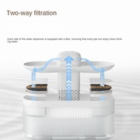 Fontaine à eau intelligente pour animaux de compagnie, batterie, double filtration, double bec verseur, activation par capteur multi-animaux, distribution automatique