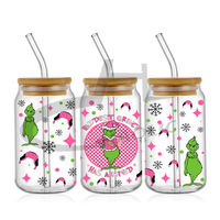 Haute qualité UV DTF tasse Wrap transferts 16oz animé film personnages autocollant pour tasses Libbey verre gobelet tasse