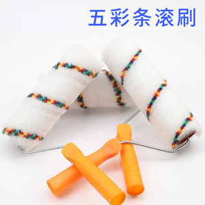 ลูกกลิ้งทาสีลายทางหลากสี ขนาด 9 นิ้ว ขนแปรงโพลีเอสเตอร์ ด้ามจับขนาดใหญ่ สำหรับใช้ทาสีและงานฮาร์ดแวร์ - Product Image 4