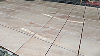 Dalles de pierre de marbre rose crème naturelle surface polie Carreaux de mur et de sol modernes comptoirs coiffeuse et table console