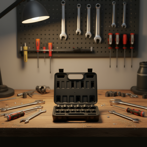 Juego de 14 Piezas de Llaves de Trinquete de 6 Puntas y 3/8 Pulgadas con Juego de Vasos de Impacto, Acero al Cromo Vanadio de Grado Industrial con Acabado en Óxido Negro - Product Image 2