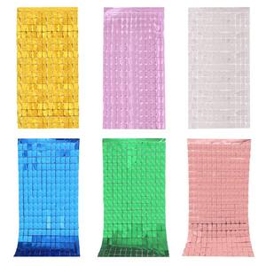 Pósteres de seda de lámina de cubo brillante Navidad Diwali fiesta de cumpleaños FONDO DE BODA pared 1M * 2M <span class=keywords><strong>BlueGold</strong></span> - Product Image 3