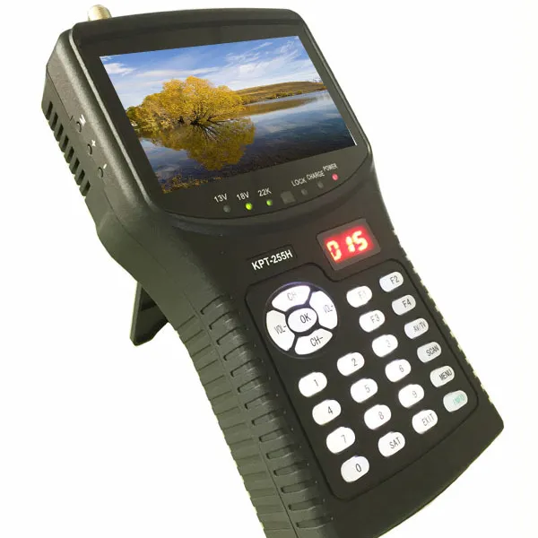 TY1681 vendita calda KPT-255G + prezzi del misuratore satellitare digitale completo con DVB-ricevitore TV satellitare segnale S2