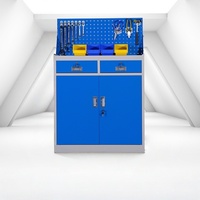Chariot d'atelier métallique à 2 tiroirs, robuste, en acier laminé à froid, chariot à outils, armoire roulante de rangement pour garage et atelier, vente directe usine OEM