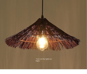China Art Natural Weave Modern Rattan Pendant <b>Light</b> Lantern <b>Ceiling</b> <b>Light</b> for Parlor Restaurant <b>Bar</b> Cafe Home Decor Lighting - Product Image 3