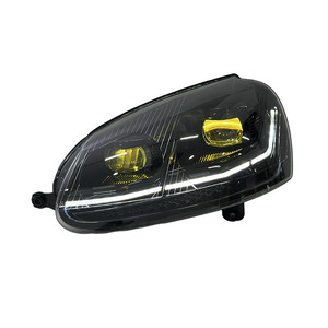 Fari Bicolore SJC per VW <span class=keywords><strong>Golf</strong></span> <span class=keywords><strong>5</strong></span> 06-10, Grigio Fumé con Luci Diurne Gialle e Bianche, Gruppo Ottico Anteriore con Indicatori di Direzione e Retromarcia - Product Image 4